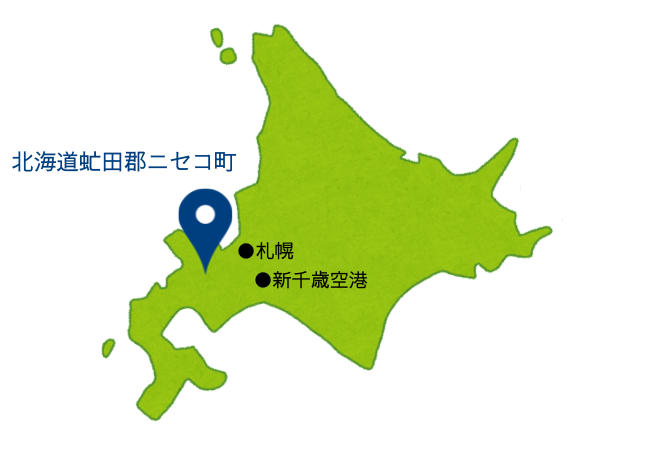 北海道ニセコの地図